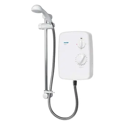 Triton Showers REAGI08WC Agio 8.5 kW Electric Shower with Riser Kit, White