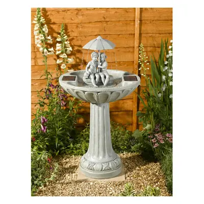 Solar Powered Umbrella Fountain Stone Effect Water Feature 1170420RL