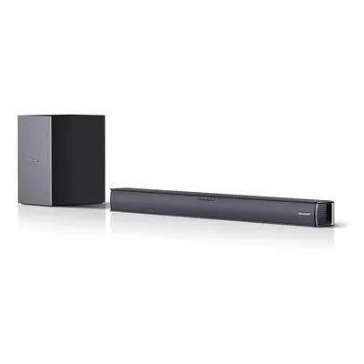 Sharp 160W 2.1 Slim Soundbar System with Wireless Subwoofer, Bluetooth - Black