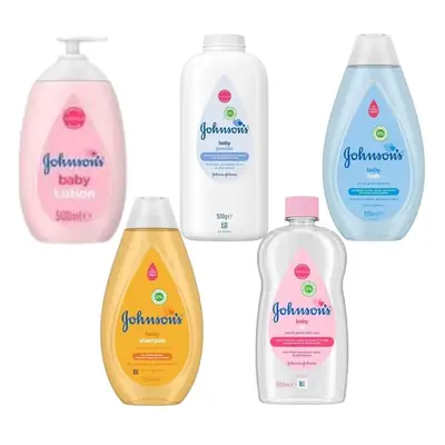 Ultimate Johnson's 500ml Baby Bath Time Bundle Set - Baby Oil, Baby Bath, Baby Lotion, Baby Talc