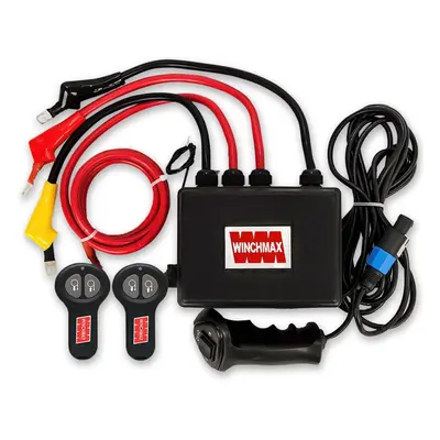 WINCHMAX Complete 24V Electric Winch Control Box, Wander Lead & Twin Wireless Remote Control