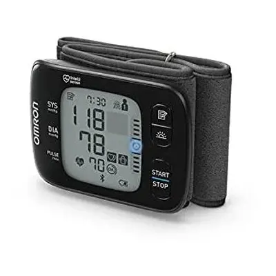 Omron RS7 Intelli IT Wrist Blood Pressure Monitor with Bluetooth pairing capabilities, smartphon