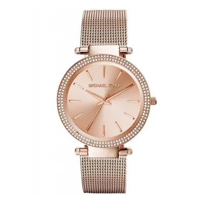 Michael Kors Darci Ladies Watch Rose Gold PVD Mesh Bracelet Gold Dial MK3369