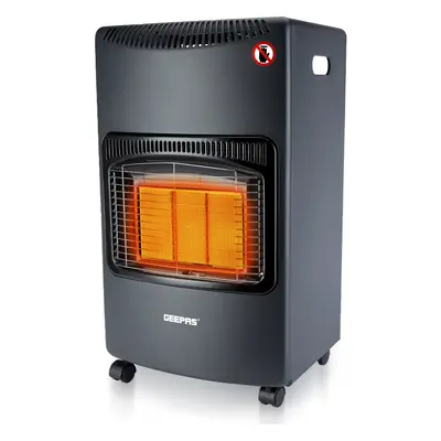 Geepas Portable Gas Heater 4.2KW LPG/Butane/Propane with Wheels, Regulator & Hose