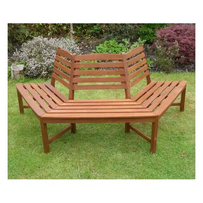 Henley 1/2 Tree Seat Hardwood Bench Wood Garden Furniture Degree FSCÂ®-Certified