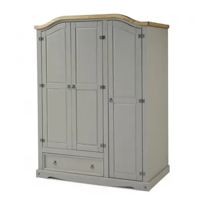 Corona Grey Wax Door Drawer Wardrobe