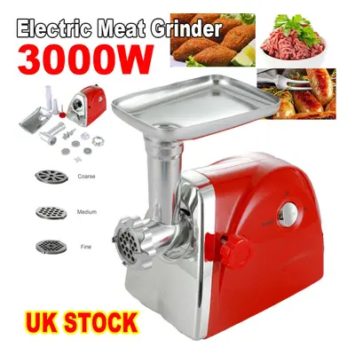 3000W 3-in-1 Mixer Meat Grinder Sausage Mincer Stuff Food Processor