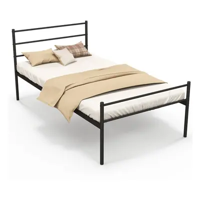 Single Metal Bed Frame Mattress Foundation No Box Spring Needed