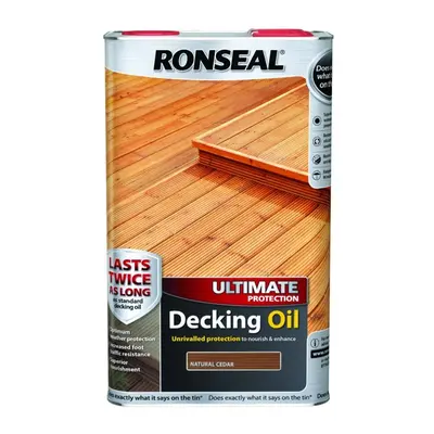 Ronseal RSLUDONC5L 5L Ultimate Protection Decking Oil - Natural Cedar