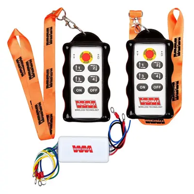 WINCHMAX Channel Winch Remote Control, Wireless. Twin HD Handsets, Long Range. 12v/24v