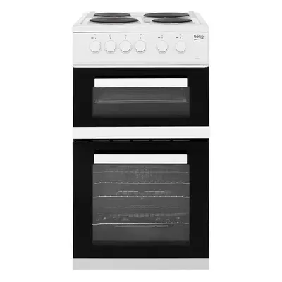 Beko 50cm Electric Cooker with Solid Plate Hob - White - A Rated