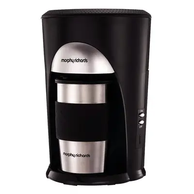 Morphy Richards On The Go Filter Coffee Machine - Black / Brushed Steel