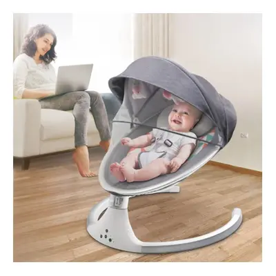 Bluetooth Electric Baby Rocker Swing Infant Bouncer Chair Music Gray