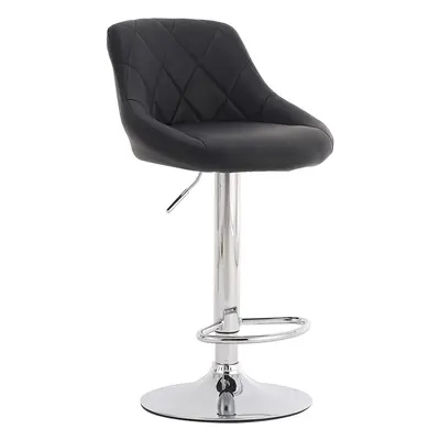 Single Black Milan Bar Stool, swivel height adjustable bar stool