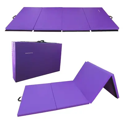 BalanceFrom GoGym All-Purpose 4'x10'x2 Extra Thick High Density Anti-Tear Gymnastics Gym Folding