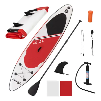 Outsunny 10Ft Inflatable Stand Up Board Non-Slip Deck Board w/ Paddle Carry Bag