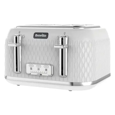 BREVILLE Curve VTT911 4-Slice Toaster - White & Chrome, White