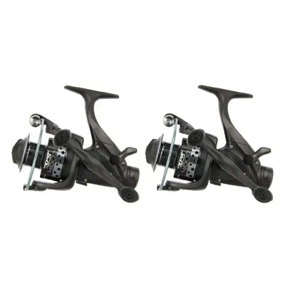 2x Carp Fishing Baitrunner Reel with Twin Handle And Ball Bearing + Spare Spool