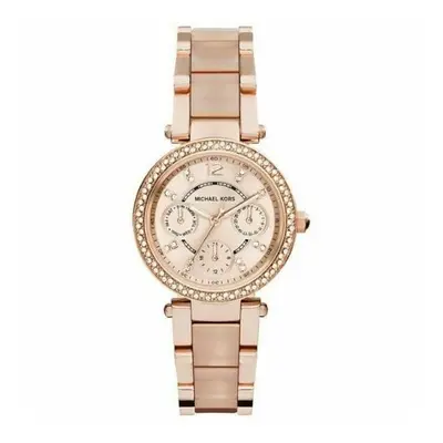 Michael Kors Mini Parker Ladies' Rose Gold Bracelet Design Round Watch MK6110