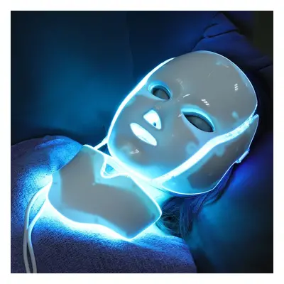 7 Colors Light LED Facial Mask With Neck Care Treatment Beauty Anti Acne Therapy Whitening|LED M