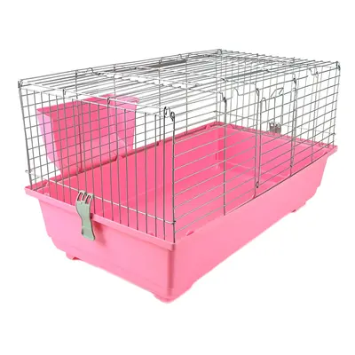 Indoor Rabbit Guinea Pig Cage 100cm Large Pink Single Tier