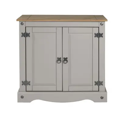 Corona Grey Wax Door Cupboard Sideboard Solid Pine Furniture