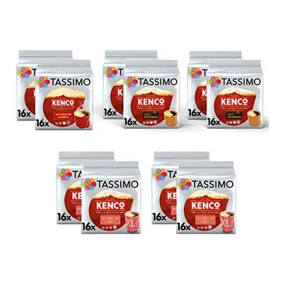 Tassimo Coffee Kenco Coffee Pods Bundle - Kenco Americano Smooth/Americano Grande/Pure Colombian