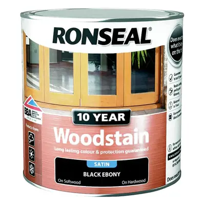 Ronseal Year Woodstain Black Ebony 2.5L