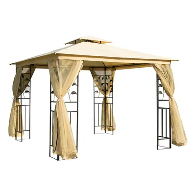 Outsunny x 3(m) Patio Garden Metal Gazebo Marquee Tent Canopy Shelter Pavilion