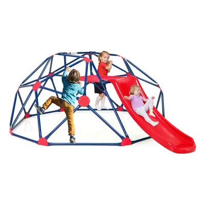 8FT Dome Climber Kids Climbing Frame W/ Slide Geometric Climbing Dome