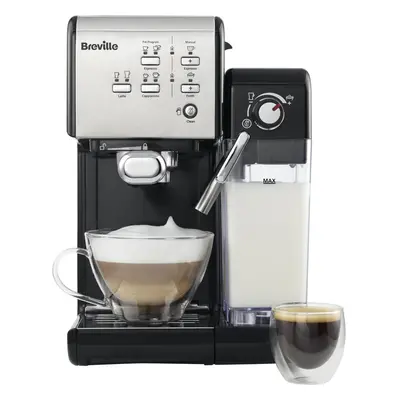 BREVILLE One-Touch VCF107 Coffee Machine - Black & Chrome, Black