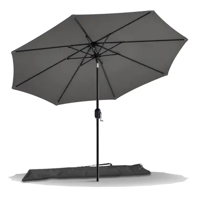 VOUNOT 2.7m Garden Parasol, Sunshade Patio Outdoor Tilting Umbrella with Crank Hanlde and Cover,