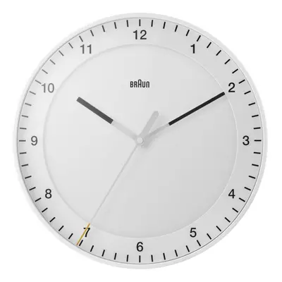 Braun Classic Large Analogue Wall Clock, 30cm, White, BC17W