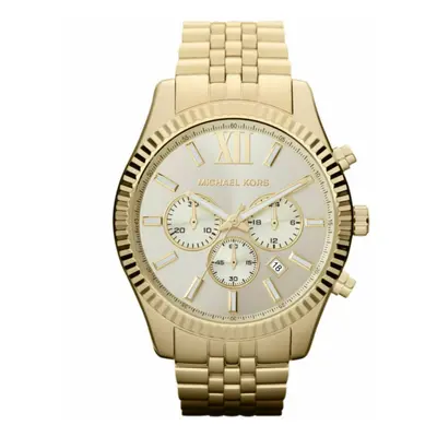 Michael Kors Lexington Men's WatchÂ¦Gold Case Chrono DialÂ¦Bracelet StrapÂ¦MK8281