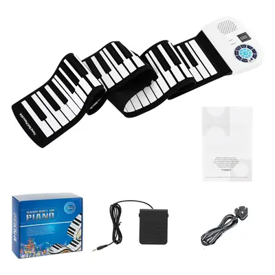 Portable 88-Key Roll Up Piano Rechargeable Digital Piano Keyboard Toy