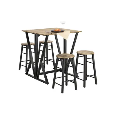 SoBuyÂ® OGT24-N, Half-folded Bar Table and Stools, Pieces Kitchen Breakfast Bar Set