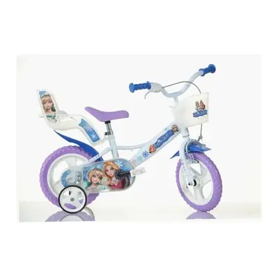 Dino Snow Queen Kids 12" Wheel Bike - White/Blue