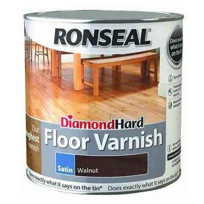 Ronseal Diamond Hard Floor Varnish - Walnut - 2.5L