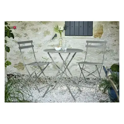 Bistro Table & Chairs Set Grey Garden/Patio/Balcony Bistro Set