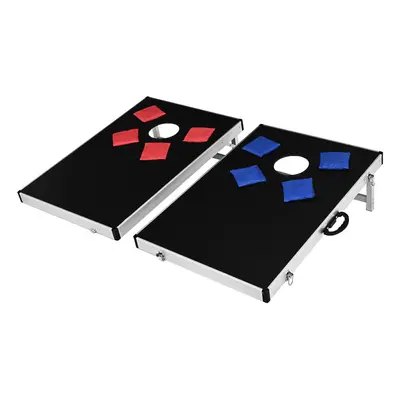 Foldable Solid Aluminum Board Cornhole Bean Bag Toss Game Set Sandbag Sports Fun