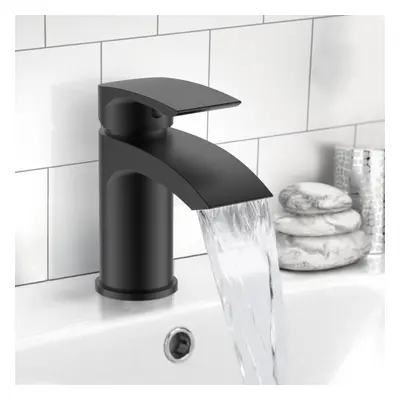 Vago Bathroom Basin Mono Mixer Black Matt Tap