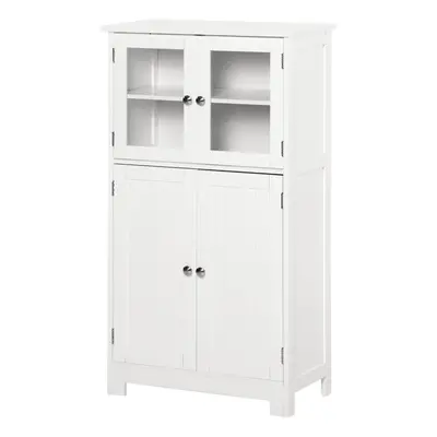 kleankin Bathroom Floor Storage Cabinet Standing Unit Kitchen Cupboard