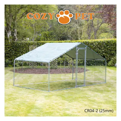 Chicken Run 4m x 2m 25mm Frame by Cozy Pet for Hens Dogs Poultry Rabbit Ducks Coop Chickens