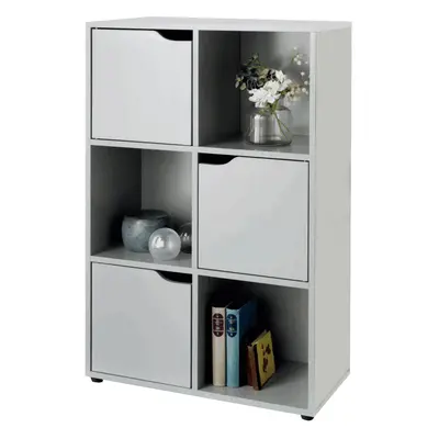 6 Cube Storage Unit Doors Book Case Wooden Cabinets Book Shelf