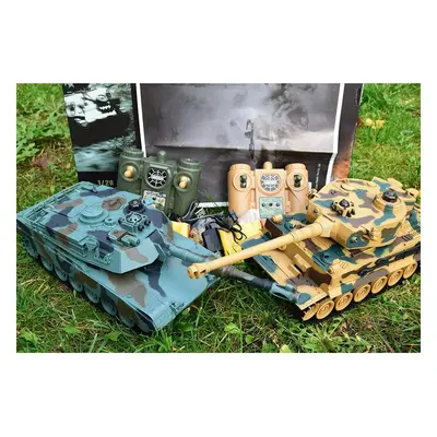 2.4ghz RC Twin Battle Tank Radio Remote Control Tank M1A2 Vs Tiger-I