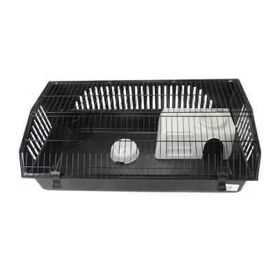 LITTLE FRIENDS Rabbit Deluxe Indoor Rabbit Cage - Black Base