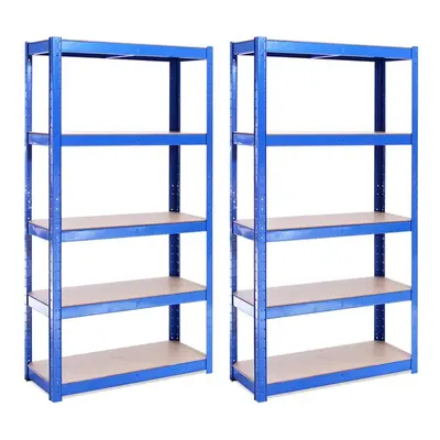 2 Bays 150x75x30cm Blue Tier Boltless Shelving Unit (875kg Capacity)