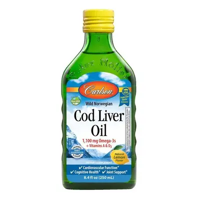 Carlson Labs Wild Norwegian Cod Liver Oil, Natural Lemon - ml.