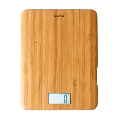 Salter Eco Bamboo Rechargeable Digital Kitchen Scale - Sustainably Crafted, Eco Friendly Electro