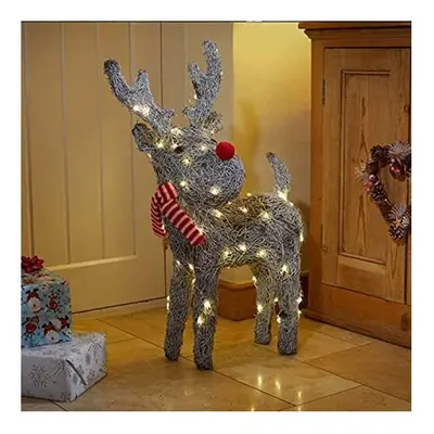 Christmas Rattan Light Up LED Comet the Reindeer Indoor Outdoor Xmas